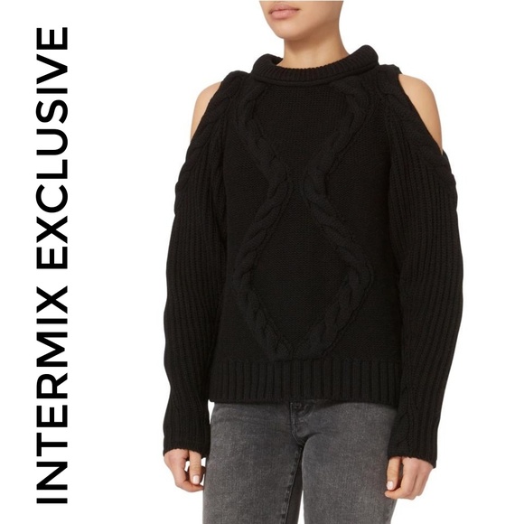 INTERMIX Sweaters - *HP*INTERMIX Elora Cold Shoulder Knit Sweater